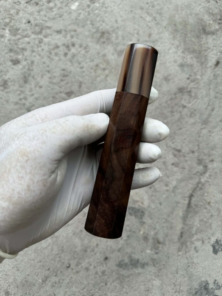 African Blackwood wa handle with buffalo horn ferrule