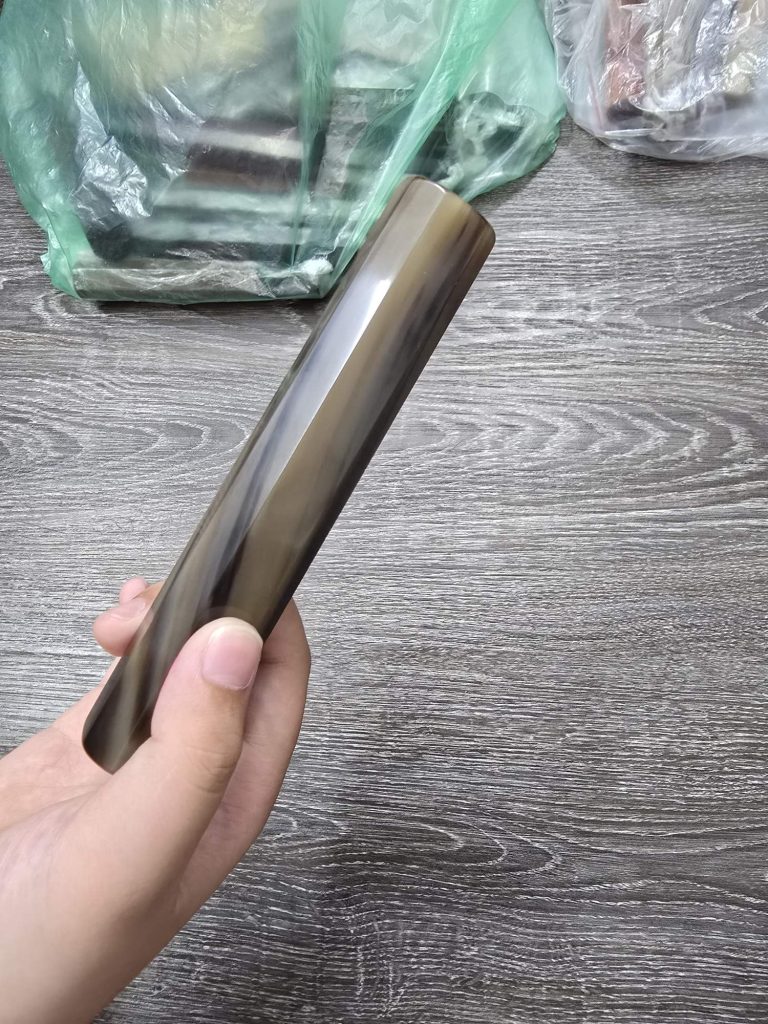 Macassar Ebony wa handle with buffalo horn ferrule