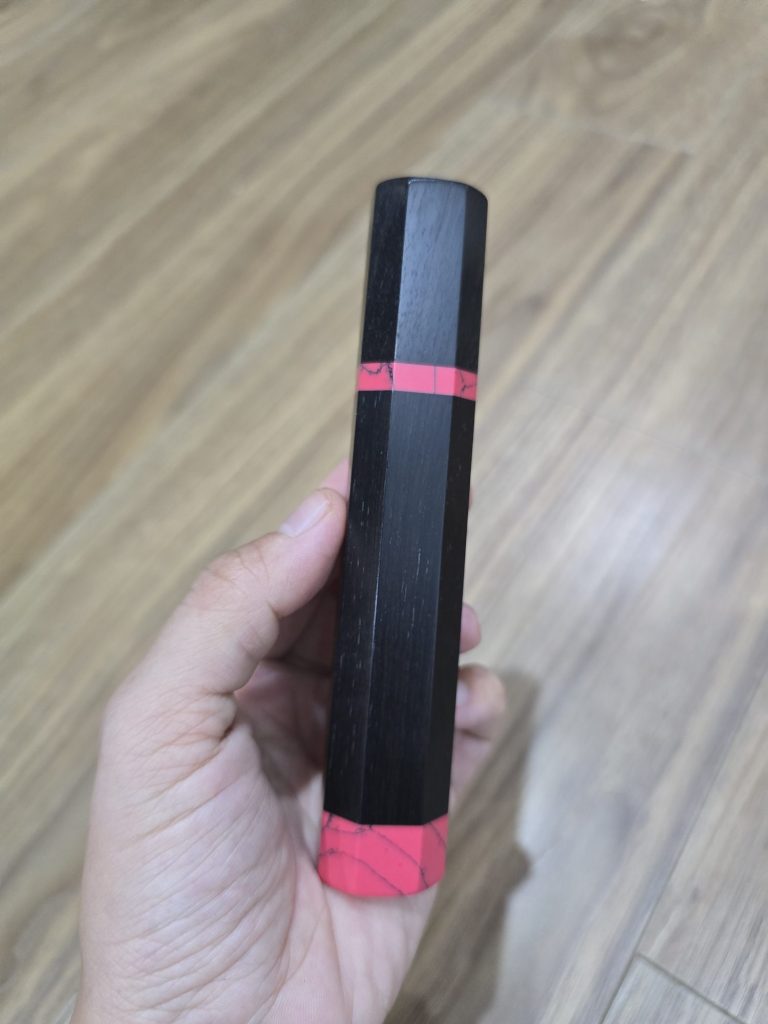 Macassar Ebony wa handle with buffalo horn ferrule