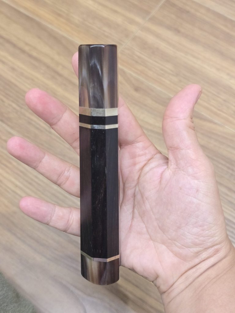 Rosewood wa handle with black buffalo horn ferrule