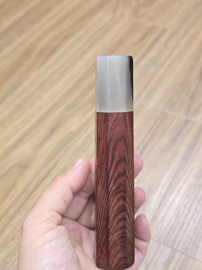 Rosewood wa handle with black buffalo horn ferrule