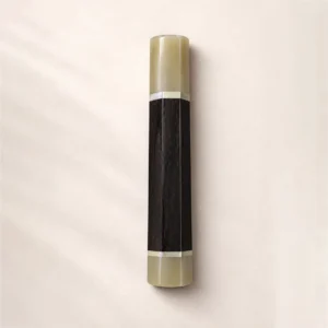 African Blackwood & White Horn Wa Handle with End Cap studio photo