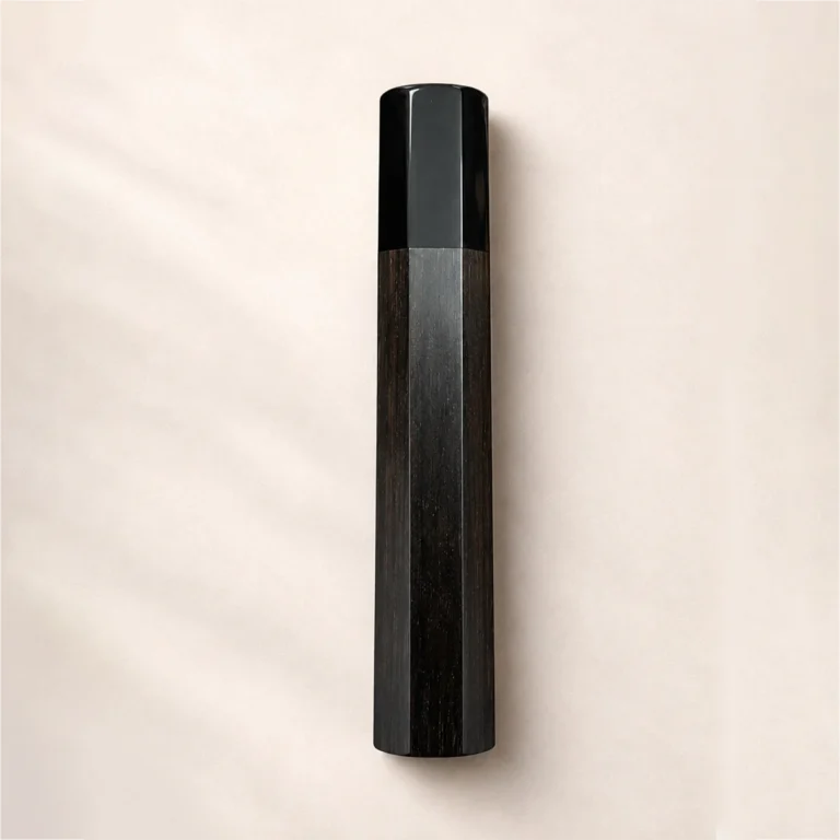Ebony & Black Buffalo Horn Wa Handle studio photo