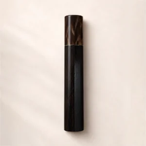 Ebony & Marbled Buffalo Horn Wa Handle with Brass Ring studio photo
