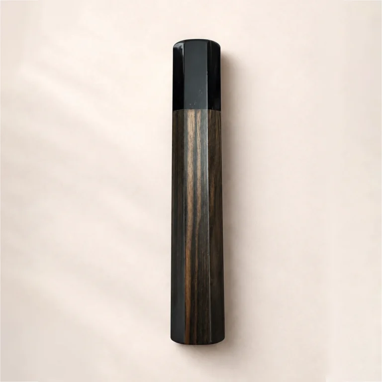 Macassar Ebony & Black Buffalo Horn Wa Handle studio photo