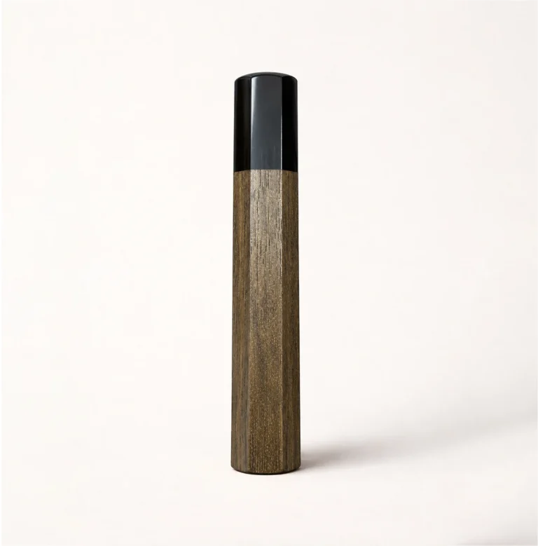 Teak & Black Buffalo Horn Wa Handle studio photo