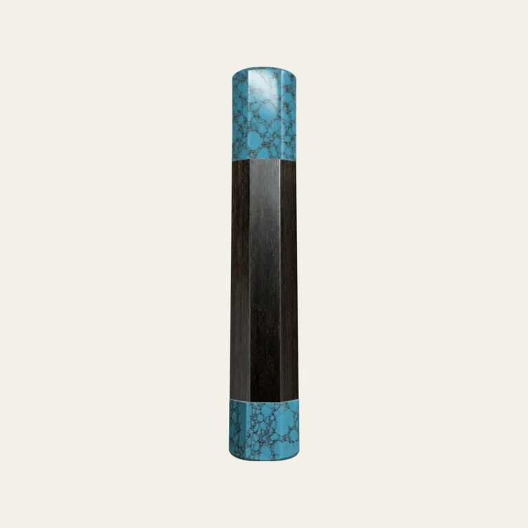 Ebony & Turquoise Wa Handle with Turquoise End Cap