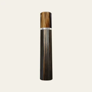 Macassar Ebony & Marbled Buffalo Horn Wa Handle with White Nickel Ring 3 mm