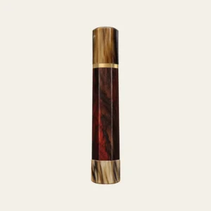 Siamese Rosewood & Marbled Buffalo Horn Wa Handle with Brass Ring 3 mm and Marbled Horn End Cap