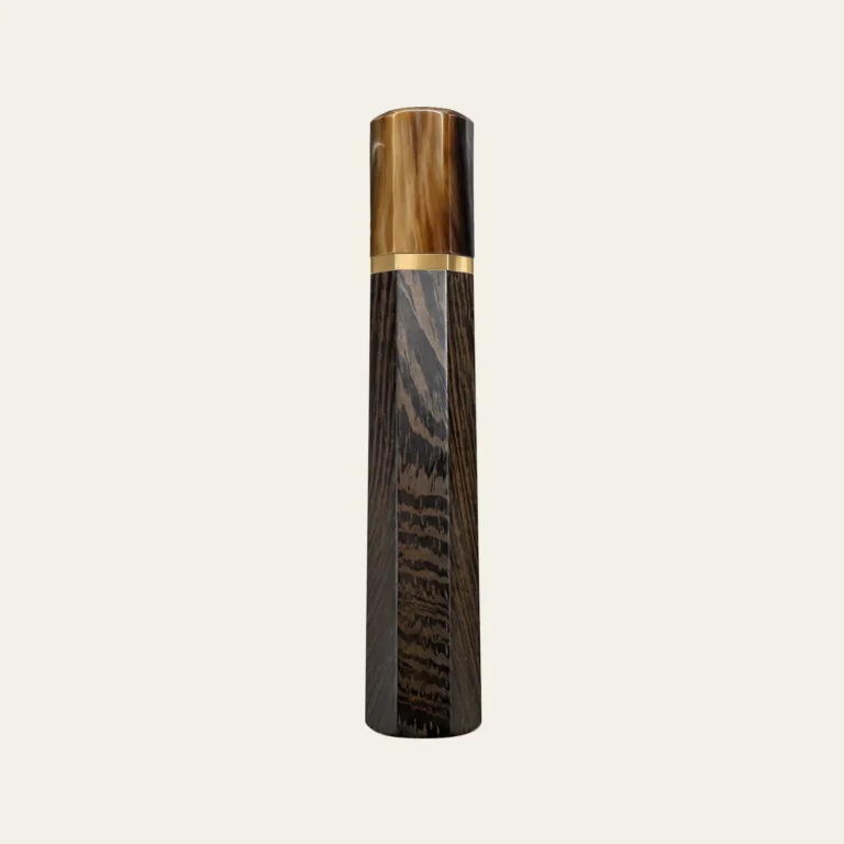 Wenge & Marbled Buffalo Horn Wa Handle with Brass Ring 3 mm