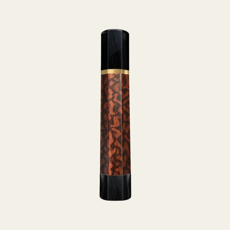 Snakewood & Black Buffalo Horn Wa Handle with Brass Ring 3 mm and Horn End Cap