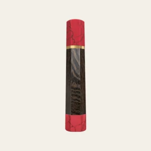 Wenge & Pink Coral Wa Handle with Brass Ring 3 mm and Pink Coral End Cap