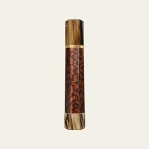 Snakewood & Marbled Buffalo Horn Wa Handle with Brass Ring 3 mm and Marbled Horn End Cap