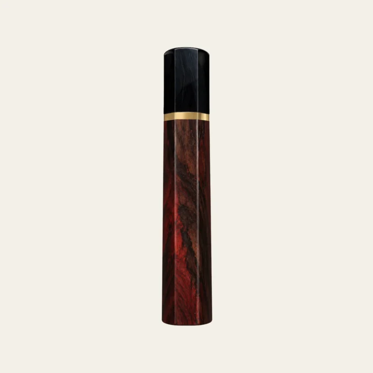 Siamese Rosewood & Black Buffalo Horn Wa Handle with Brass Ring 3 mm