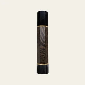 Wenge & Black Buffalo Horn Wa Handle with Brass Ring 1.5 mm, Brass End Ring 1.5 mm and Horn End Cap