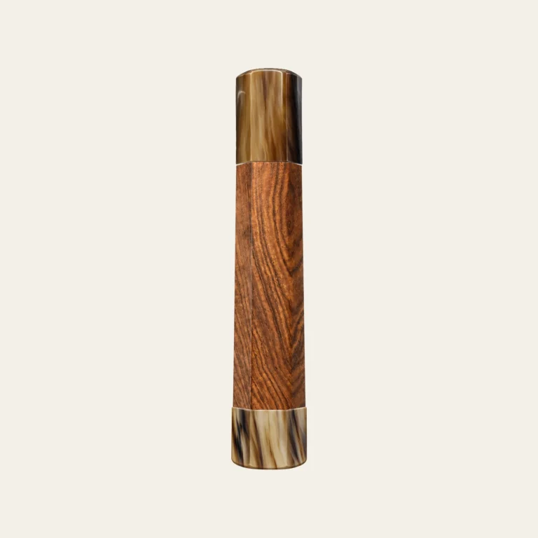 Bocote & Marbled Buffalo Horn Wa Handle with Marbled Horn End Cap