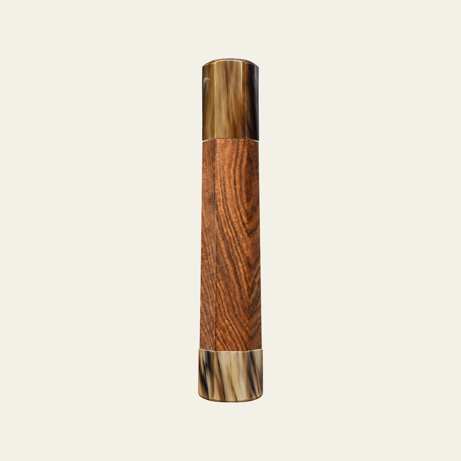 Bocote & Marbled Buffalo Horn Wa Handle with Marbled Horn End Cap