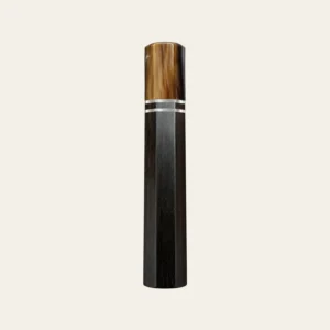 Ebony & Marbled Buffalo Horn Wa Handle with 2 White Nickel Rings 1.5 mm