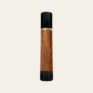 Bocote & Black Buffalo Horn Wa Handle with Brass Ring 3 mm and Horn End Cap