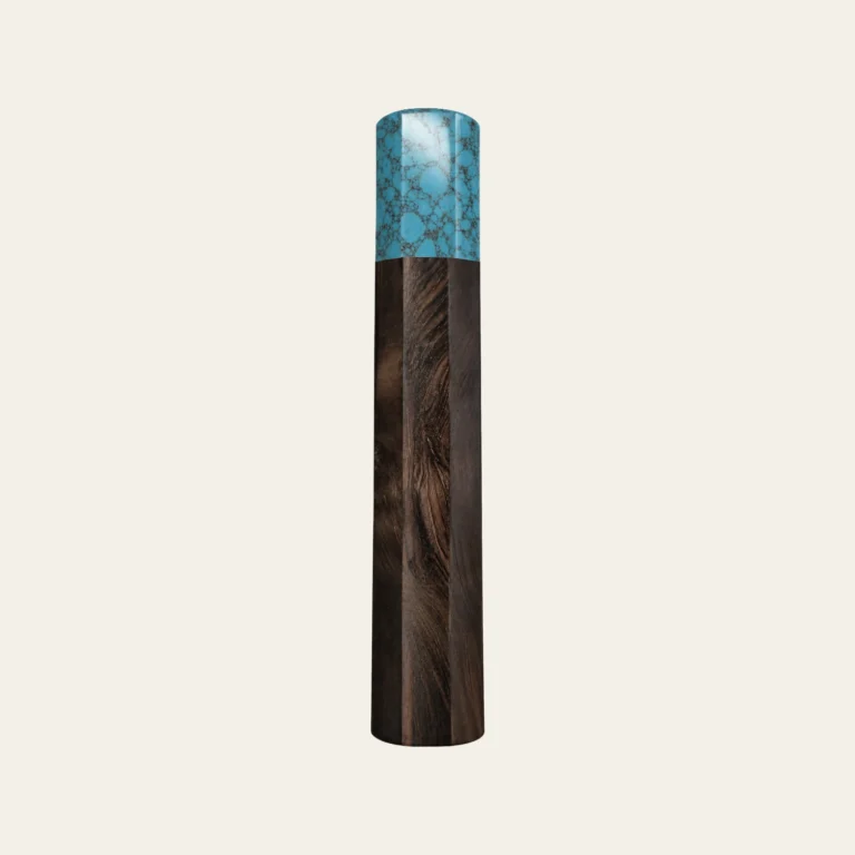 African Blackwood & Turquoise Wa Handle
