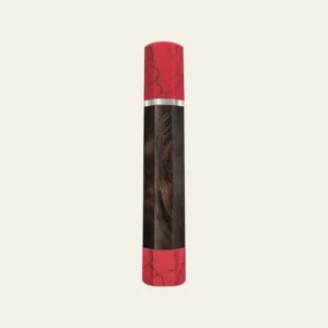 African Blackwood & Pink Coral Wa Handle with White Nickel Ring 3 mm and Pink Coral End Cap