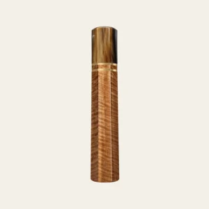 Tabaek & Marbled Buffalo Horn Wa Handle with 2 Brass Rings 1.5 mm