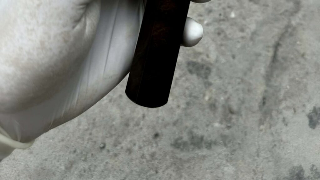 Nakiri and deba handle proportions shown with safe sheathed blades