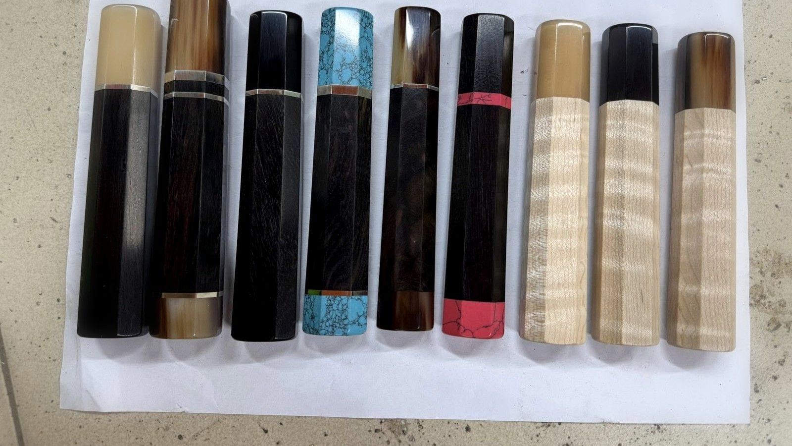 Petty, paring, and utility knife handle sizing with compact wa handles