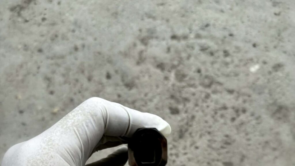Octagonal wa handle facets in close-up with clean edge shadows