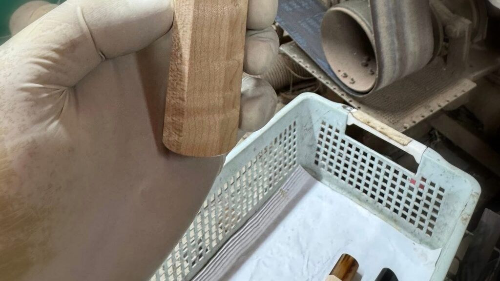 Close inspection of a clean ferrule joint with safe workshop lighting