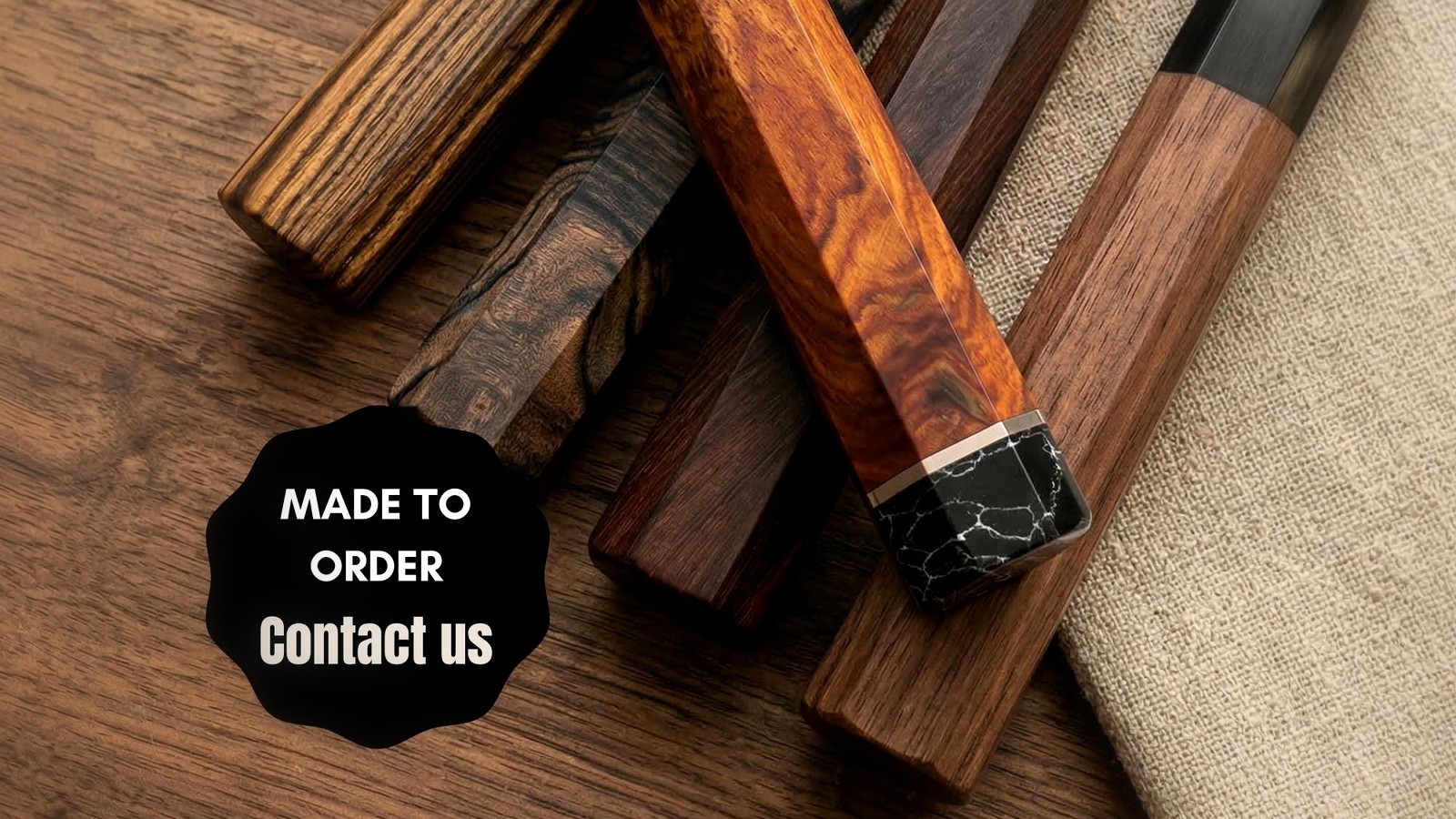 Gift-ready wa handle presentation with understated wrapping and product details