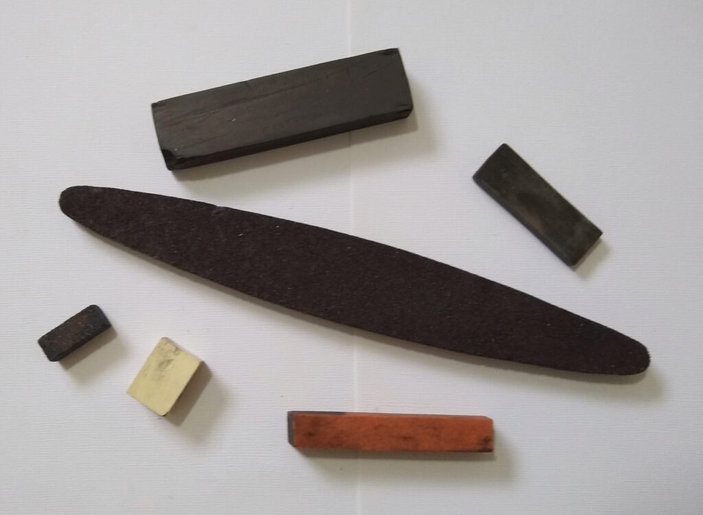 Several sharpening stones; the photo does not identify a maker or model